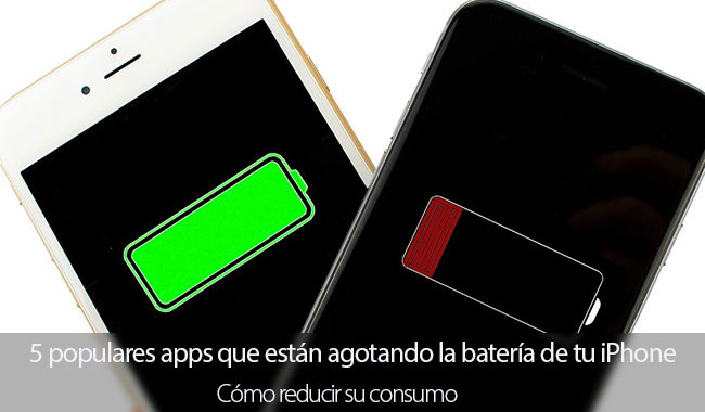 apps populares agotan bateria iphone 650x380 - BLOG - 5 populares apps que están agotando la batería de tu iPhone y cómo reducir su consumo