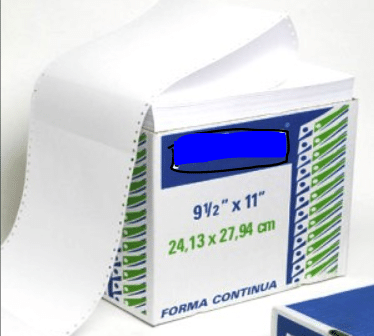 Caja de papel continuo 1000 juegos - Caja de Papel Forma Contínua 3Partes (1000 Juegos)