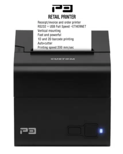Impresora Custom p3 frontal - Impresora Térmica Custom P3 80mm
