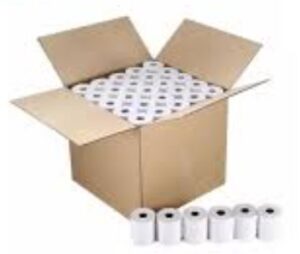 CAJA DE 100 ROLLOS DE PAPEL TERMICO 57x37 mm