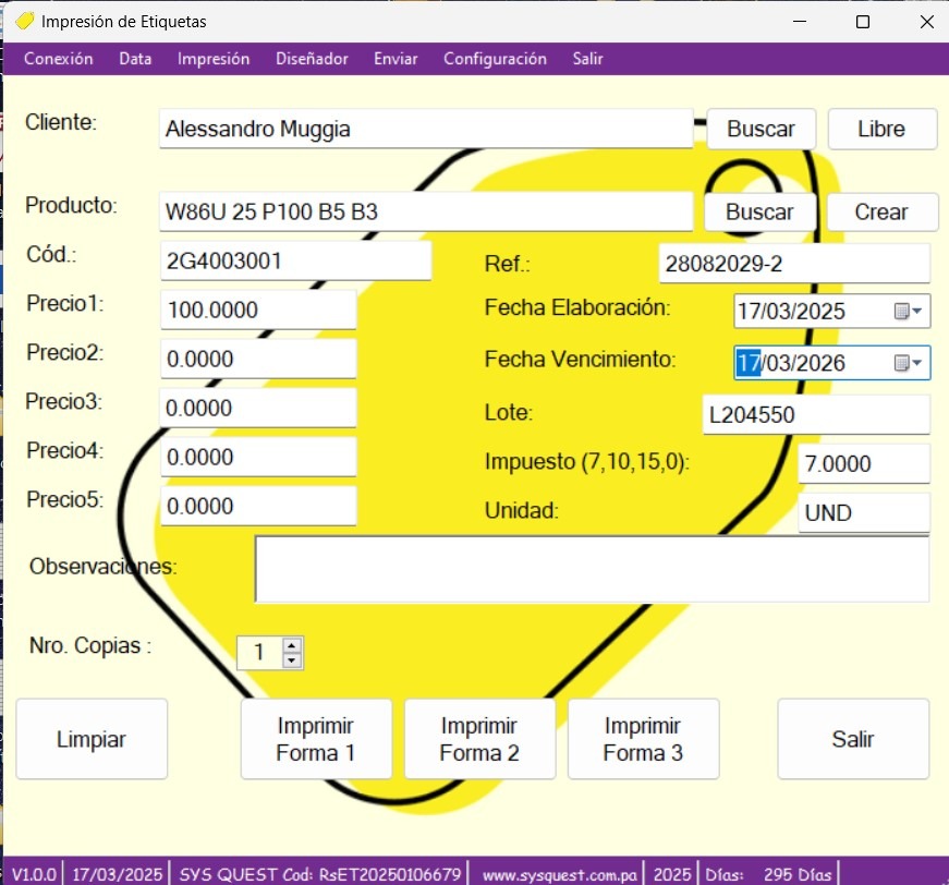 Programa Generador de Etiquetas PRO